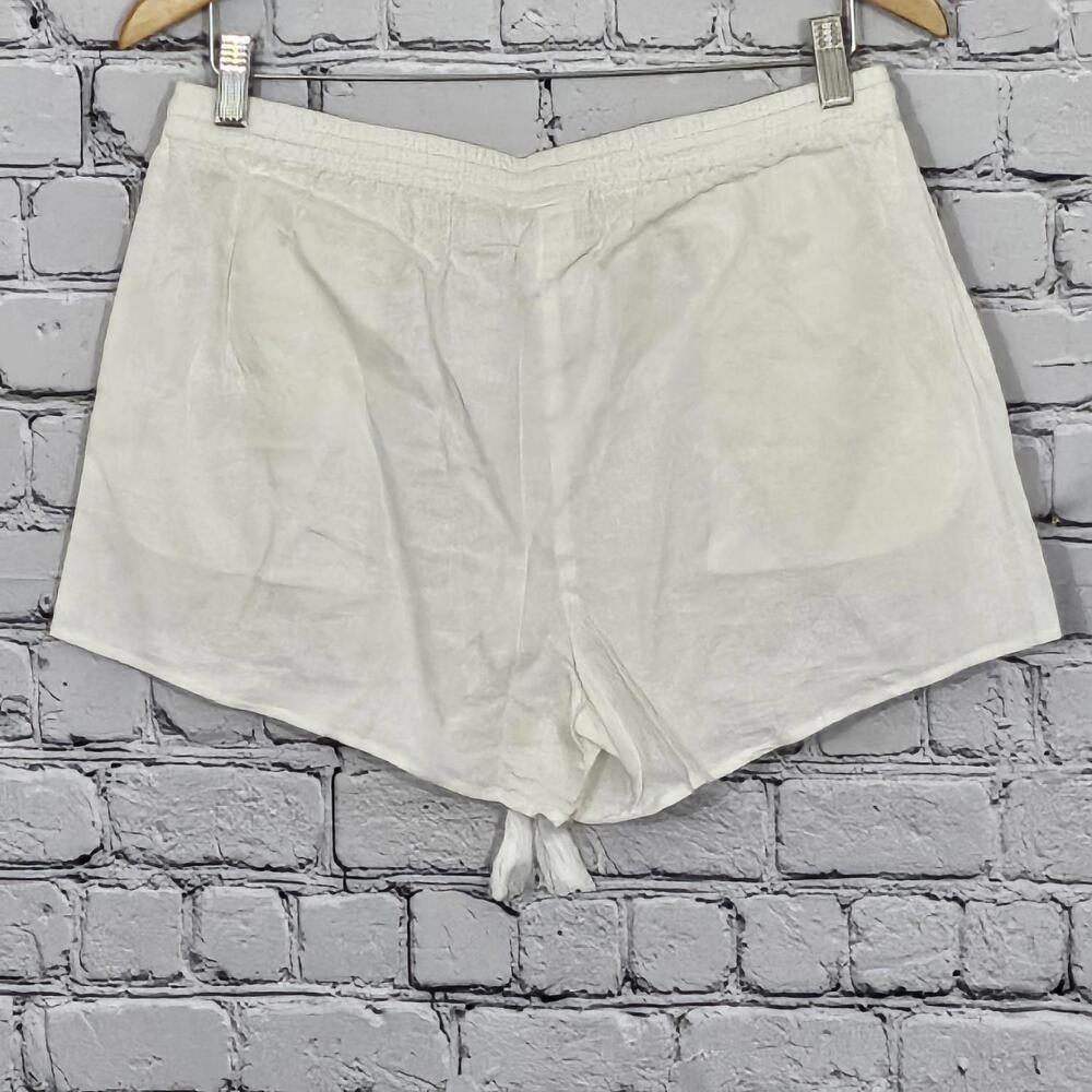 2/$30 Andie The Graciosa Linen Shorts Coconut Size M | Lightweight Summer Style - Picture 3 of 6